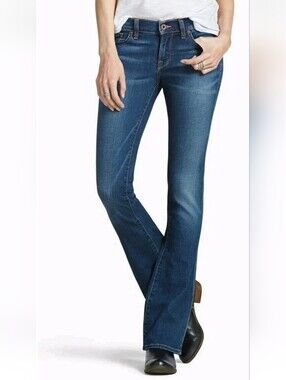 Y2k Lucky Brand Low Rise Jeans Charlie Baby Boot Dark Wash Flare Bootcut 2 26